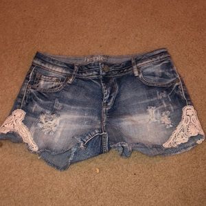 denim shorts